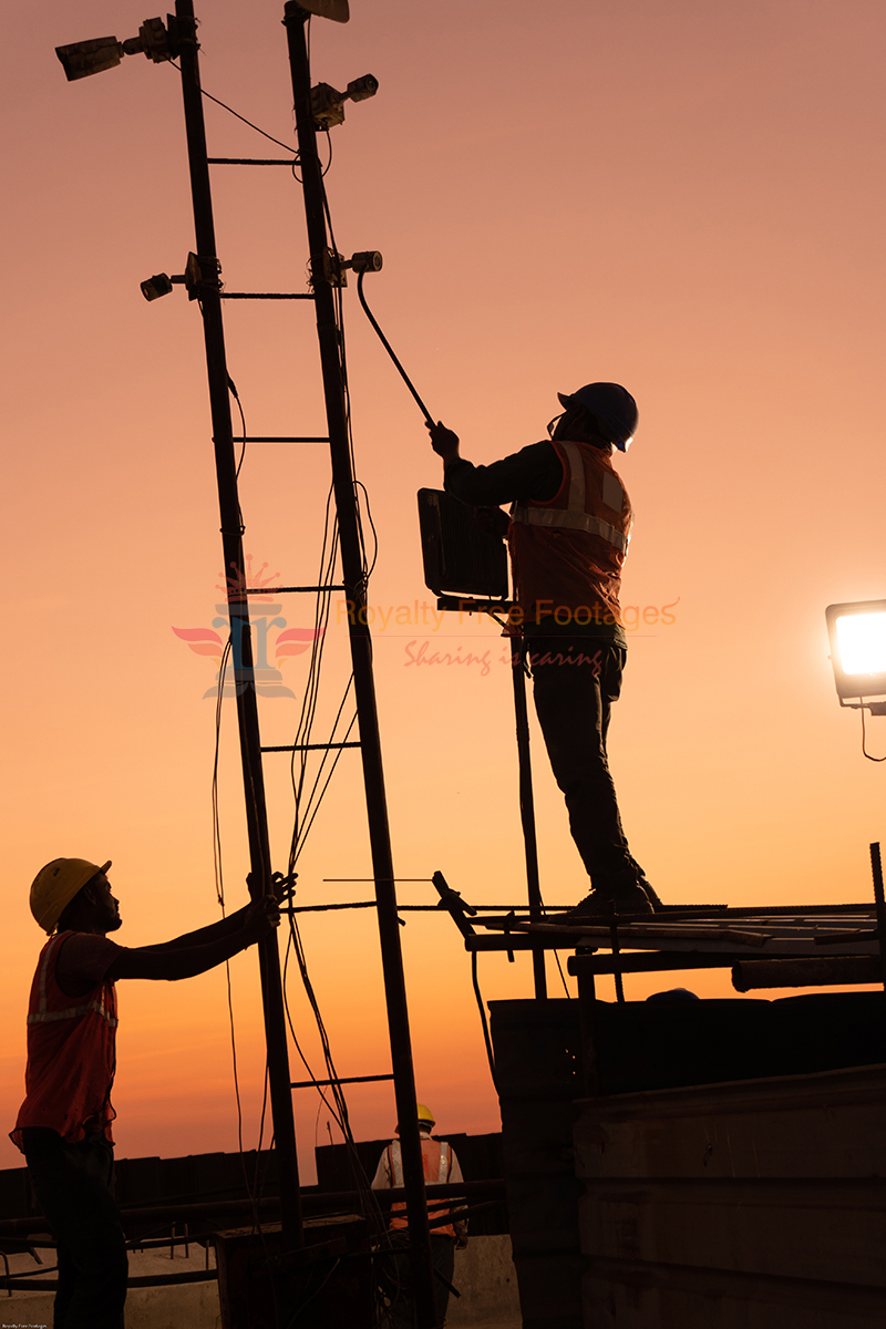 Royalty Free Images of Indian labor work force